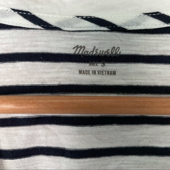 Madewell Striped VNeck Tee NWT Sz S - Picture 6 of 10
